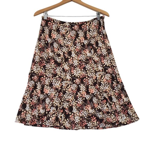 Connected Apparel Vintage Floral A-Line Skirt Womens L Boho Retro Cottagecore - Picture 1 of 6